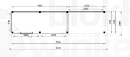 vrijstaand zelfbouw tuinhuis van douglas Douglas Tuinhuis Sydney Lounge 500x200 - Outback - OBSYLO500200 - 500x200