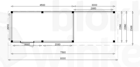 Plattegrond Douglas Tuinhuis Sydney Lounge 500x250