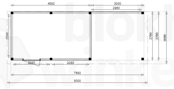 Plattegrond Douglas Tuinhuis Sydney Lounge 500x300