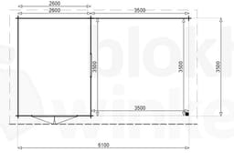 Plattegrond blokhut Trapani geïmpregneerd