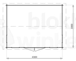 Plattegrond blokhut Venezia geïmpregneerd