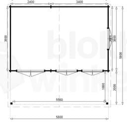 Plattegrond blokhut Vicenza