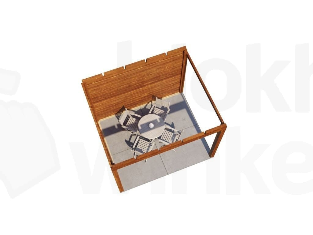 Plattegrond Lugarde Select Veranda Laren 300x250cm - 28mm - Plat dak - Behandeld