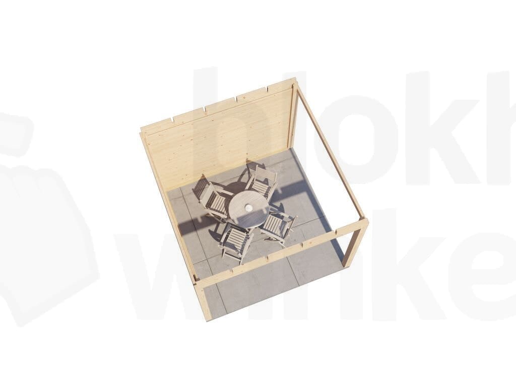 Plattegrond Lugarde Select Veranda Almelo 300x300cm - 28mm - Plat dak - Onbehandeld