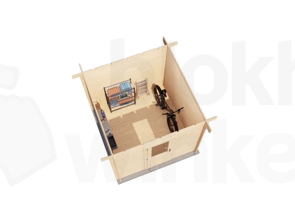 Plattegrond Lugarde Select Blokhut Zwolle 250x250cm - Onbehandeld