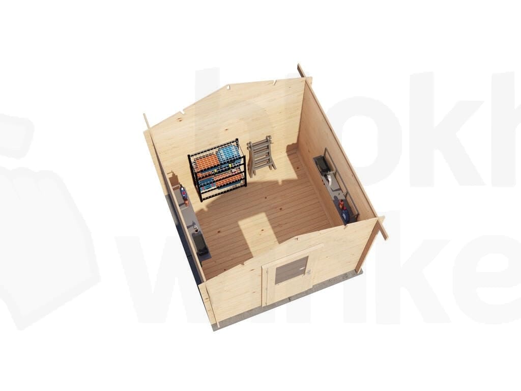 Plattegrond Lugarde Select Blokhut Hengelo 250x250cm - Onbehandeld
