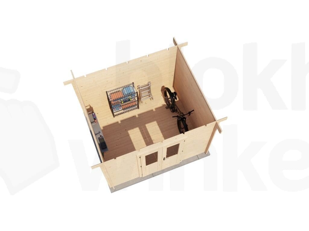 Plattegrond Lugarde Select Blokhut Wassenaar 300x250cm - Onbehandeld