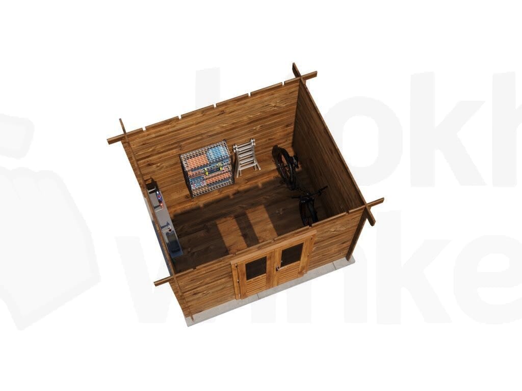 Plattegrond Lugarde Select Blokhut Wassenaar 300x250cm - Behandeld