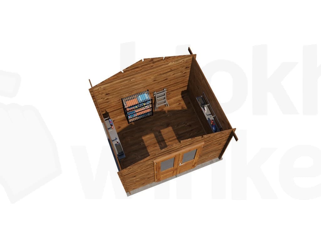 Plattegrond Lugarde Select Blokhut Borculo 300x250cm - Behandeld