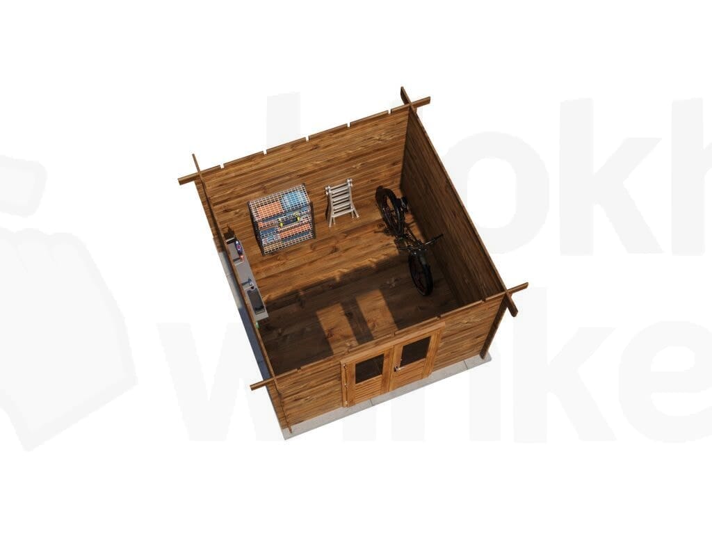 Plattegrond Lugarde Select Blokhut Amersfoort 300x300cm - Behandeld