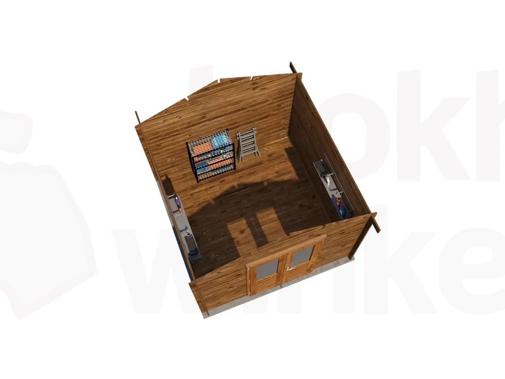Plattegrond Lugarde Select Blokhut Twello 300x300cm - Behandeld