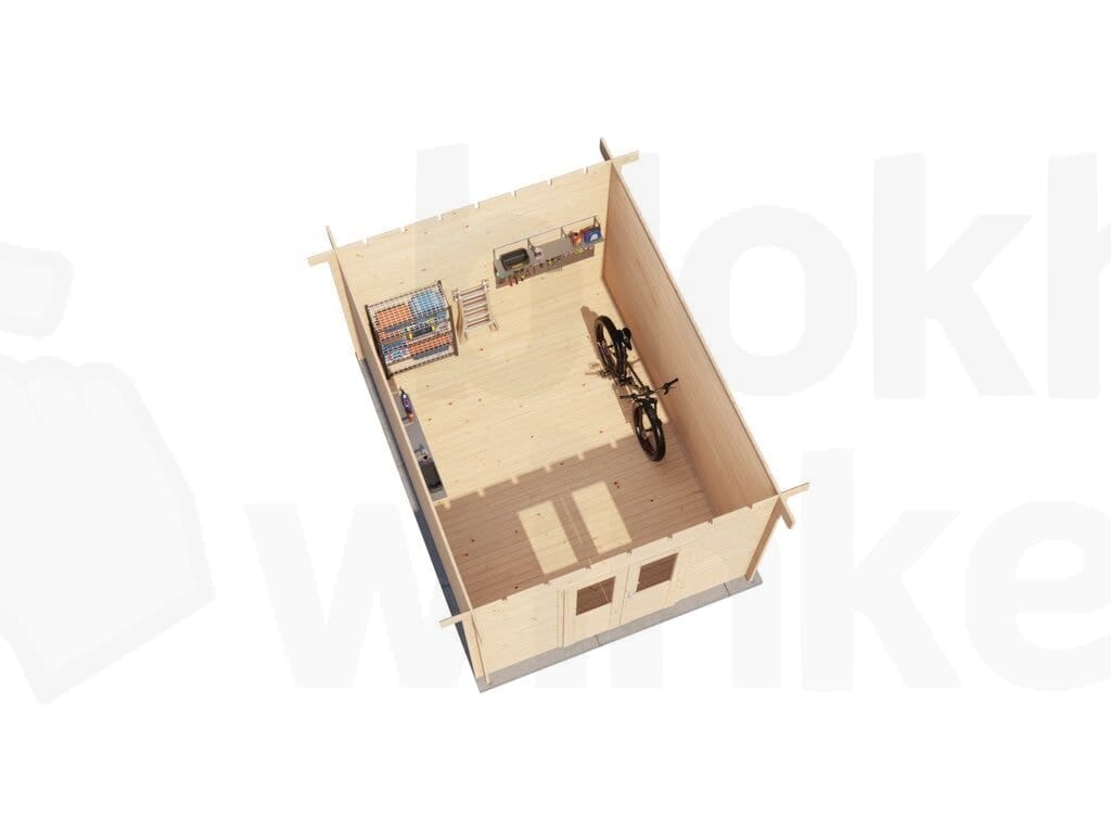 Plattegrond Lugarde Select Blokhut Barneveld 300x400cm - Onbehandeld