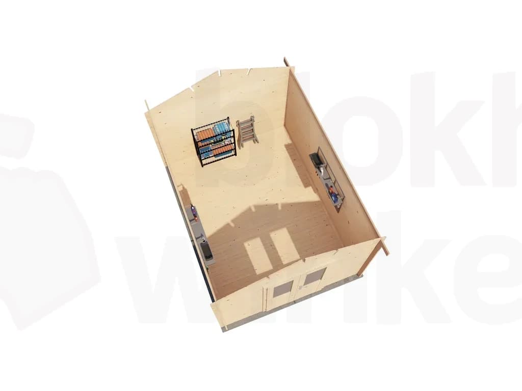 Plattegrond Lugarde Select Blokhut Olst 300x400cm - Onbehandeld