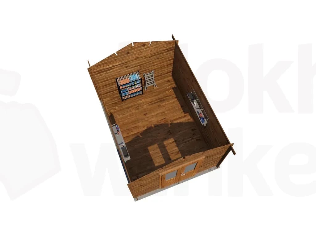 Plattegrond Lugarde Select Blokhut Olst 300x400cm - Behandeld