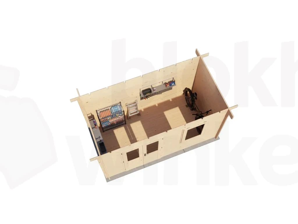Plattegrond Lugarde Select Blokhut Doetinchem 400x200cm - Onbehandeld