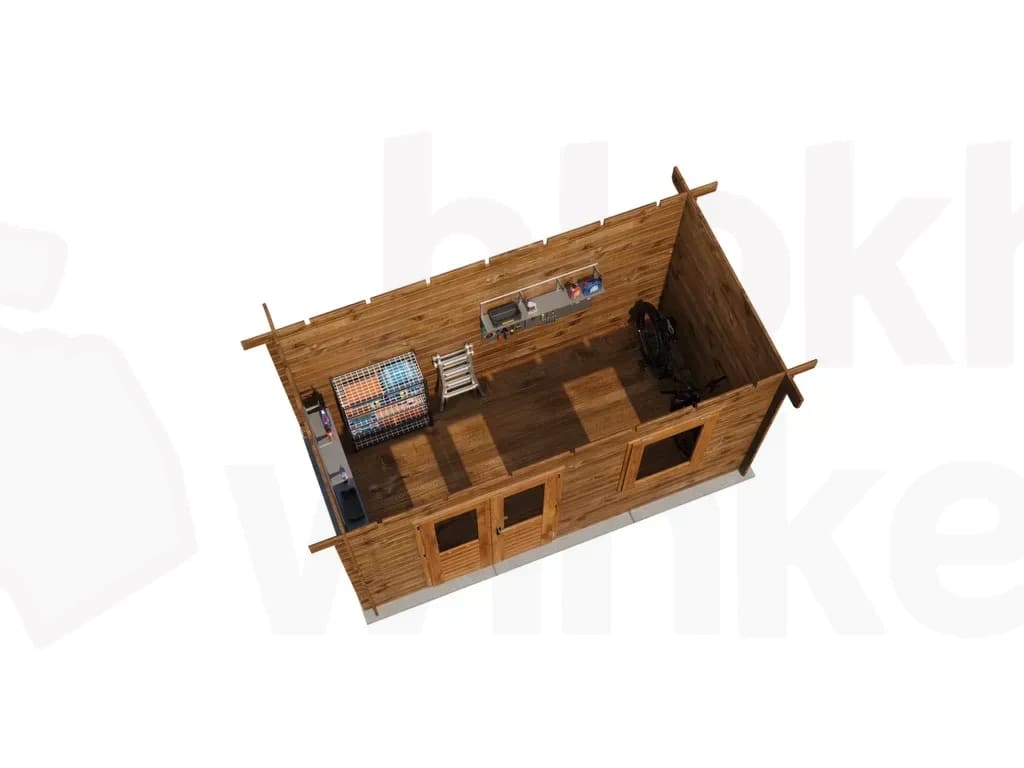 Plattegrond Lugarde Select Blokhut Doetinchem 400x200cm - Behandeld