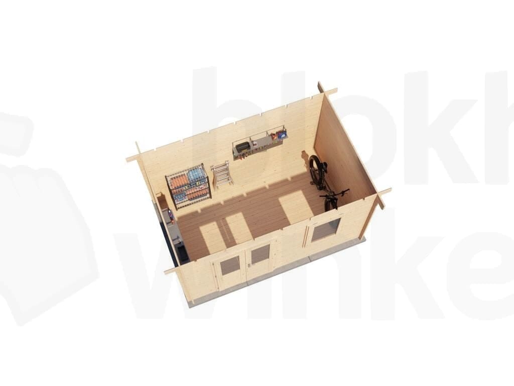 Plattegrond Lugarde Select Blokhut Veenendaal 400x250cm - Onbehandeld