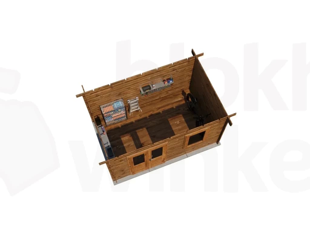 Plattegrond Lugarde Select Blokhut Veenendaal 400x250cm - Behandeld