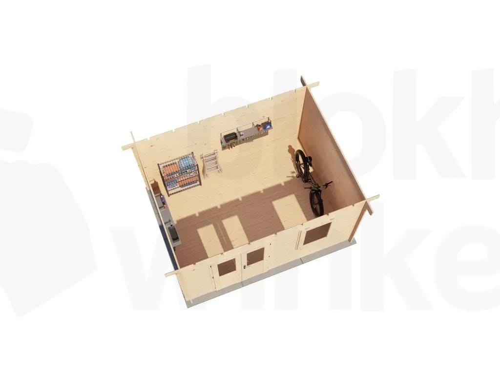 Plattegrond Lugarde Select Blokhut Renkum 400x300cm - Onbehandeld
