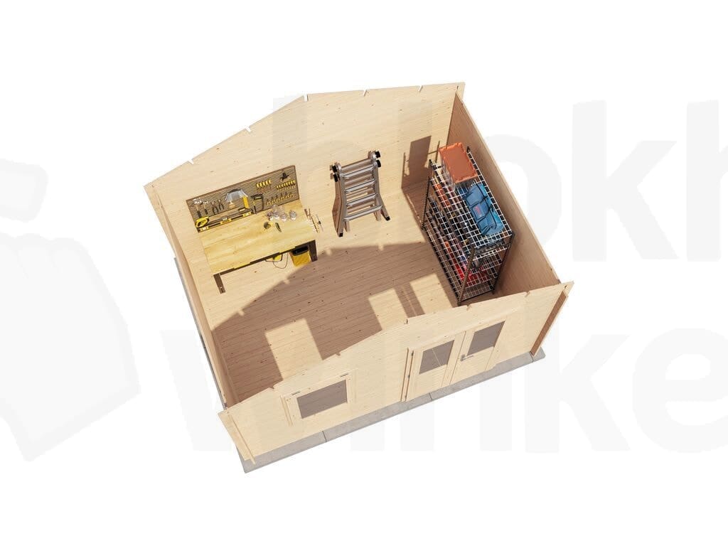 Plattegrond Lugarde Select Blokhut Brummen 400x300cm - Onbehandeld
