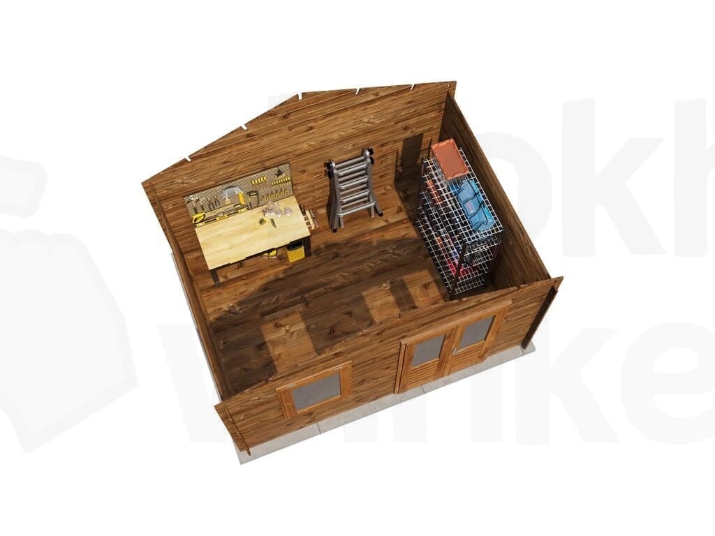 Plattegrond Lugarde Select Blokhut Brummen 400x300cm - Behandeld