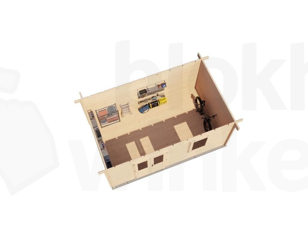 Plattegrond Lugarde Select Blokhut Zevenaar 500x300cm - Onbehandeld