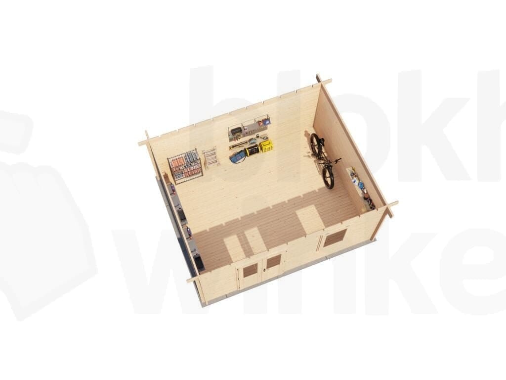 Plattegrond Lugarde Select Blokhut Duiven 500x400cm - Onbehandeld