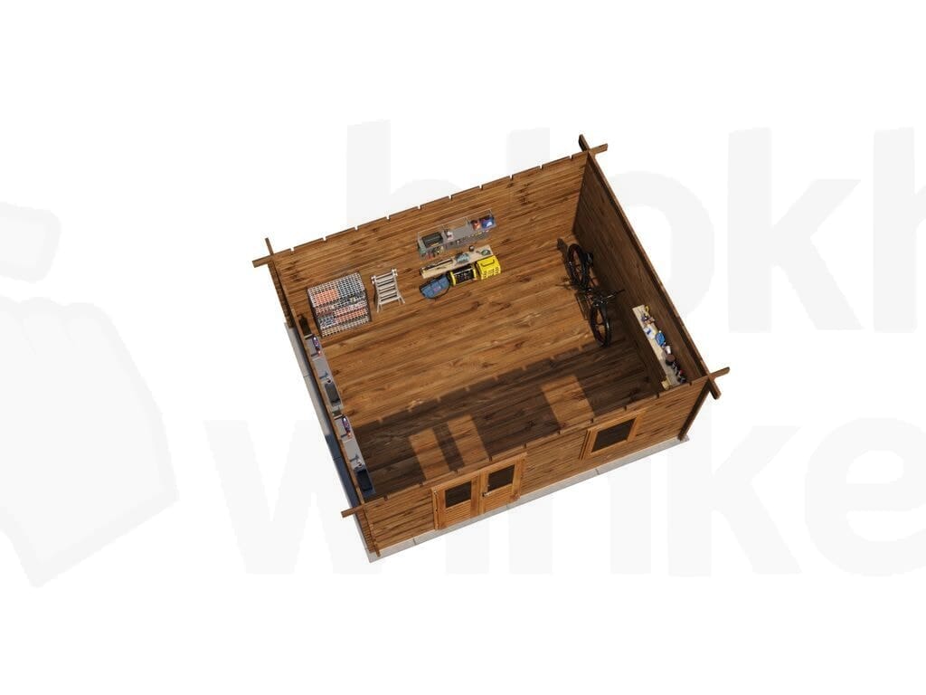 Plattegrond Lugarde Select Blokhut Duiven 500x400cm - Behandeld
