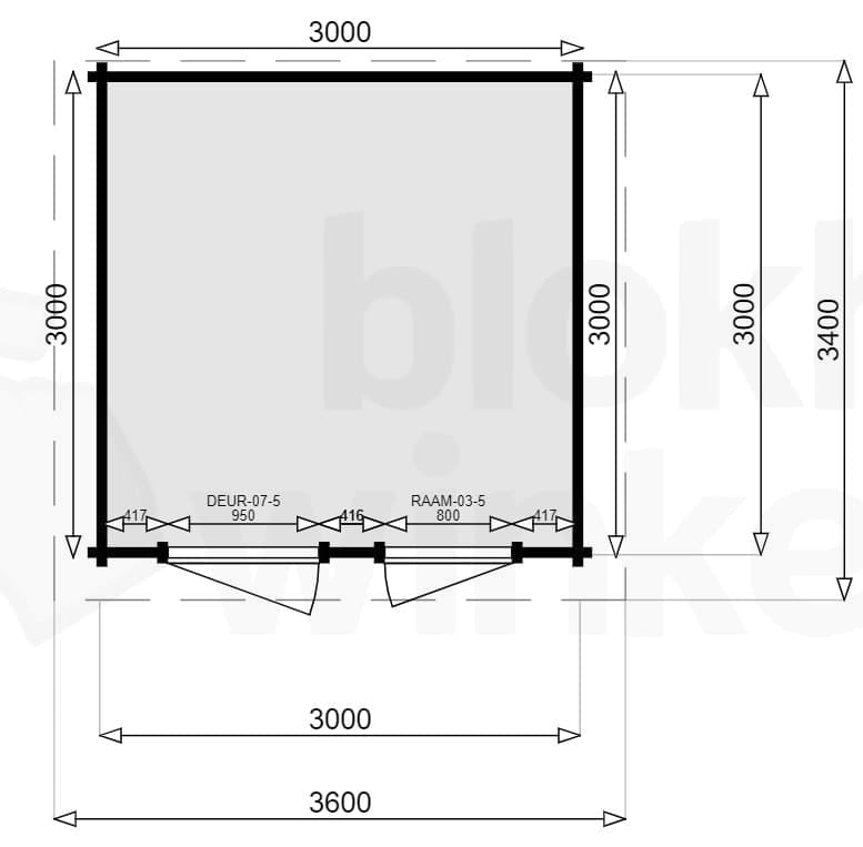 Plattegrond Tuinkantoor Compleet Zuidas