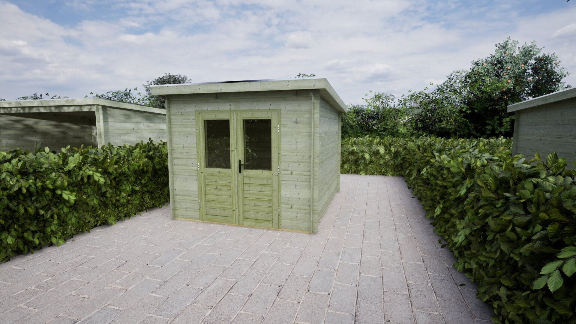 Blokhut Camelia 250x300 Keteldruk geïmpregneerd | Inclusief EPDM, fundamentbalken en bezorging!