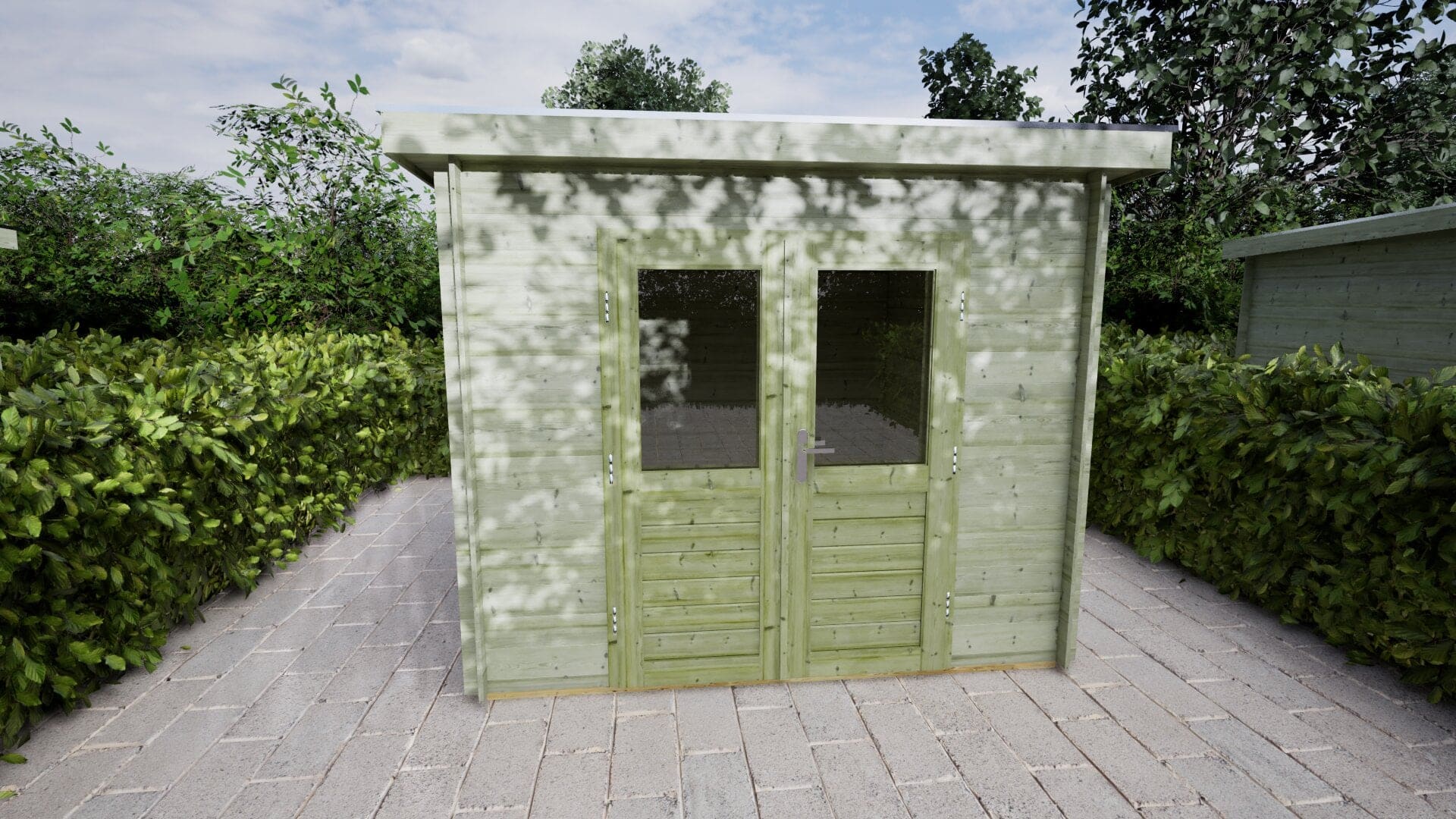 Blokhut Dahlia 250x250 Keteldruk geïmpregneerd | Inclusief EPDM, fundamentbalken en bezorging!