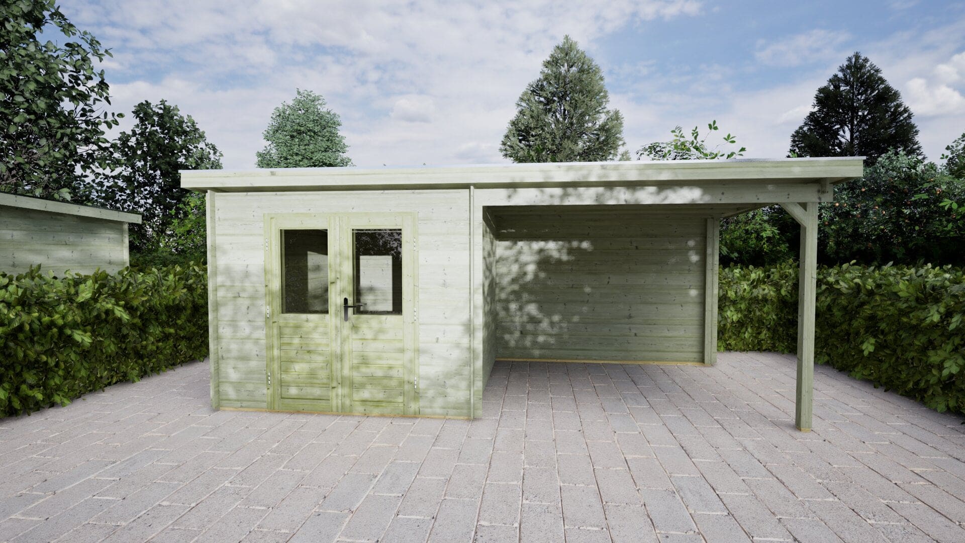Blokhut Dahlia 250x250 + 300 Keteldruk geïmpregneerd | Inclusief EPDM, fundamentbalken en bezorging!