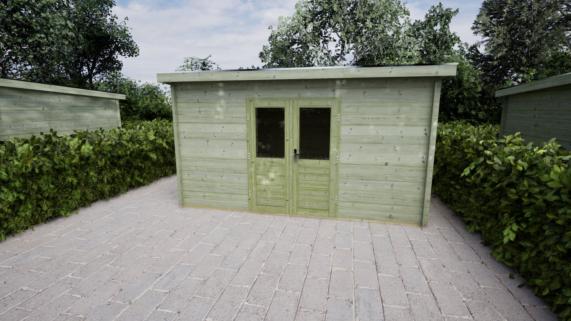 Blokhut Lavendel 400x300 Keteldruk geïmpregneerd | Inclusief EPDM, fundamentbalken en bezorging!
