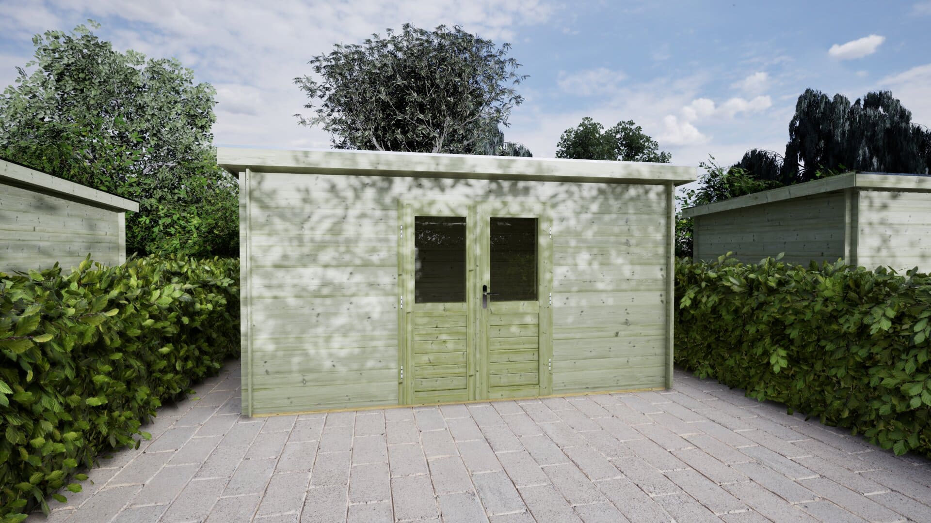 Blokhut Lelie 400x250 Keteldruk geïmpregneerd | Inclusief EPDM, fundamentbalken en bezorging!