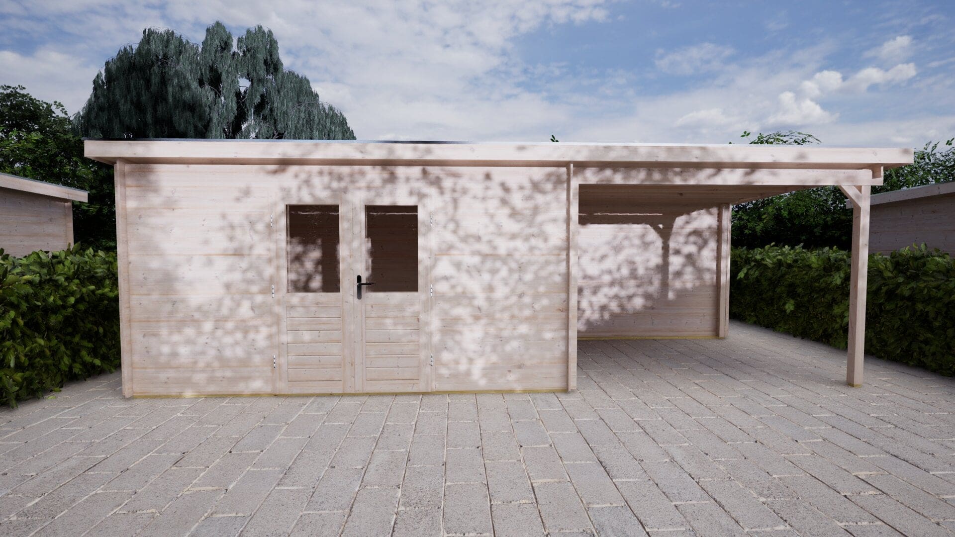 Blokhut Lelie 400x250 + 300 | Inclusief EPDM, fundamentbalken en bezorging!