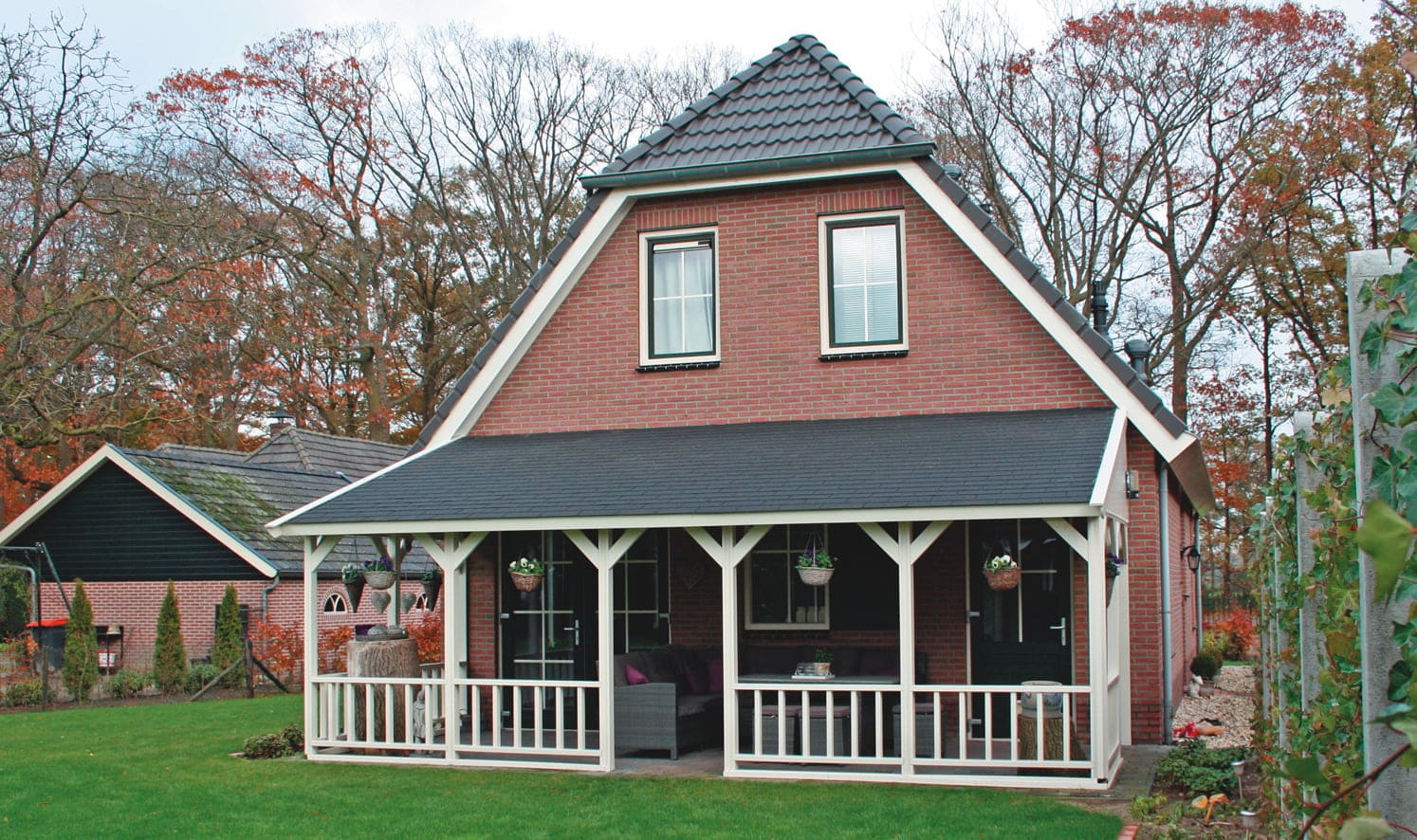 Aanbouwveranda Emma 300x700 geïmpregneerd