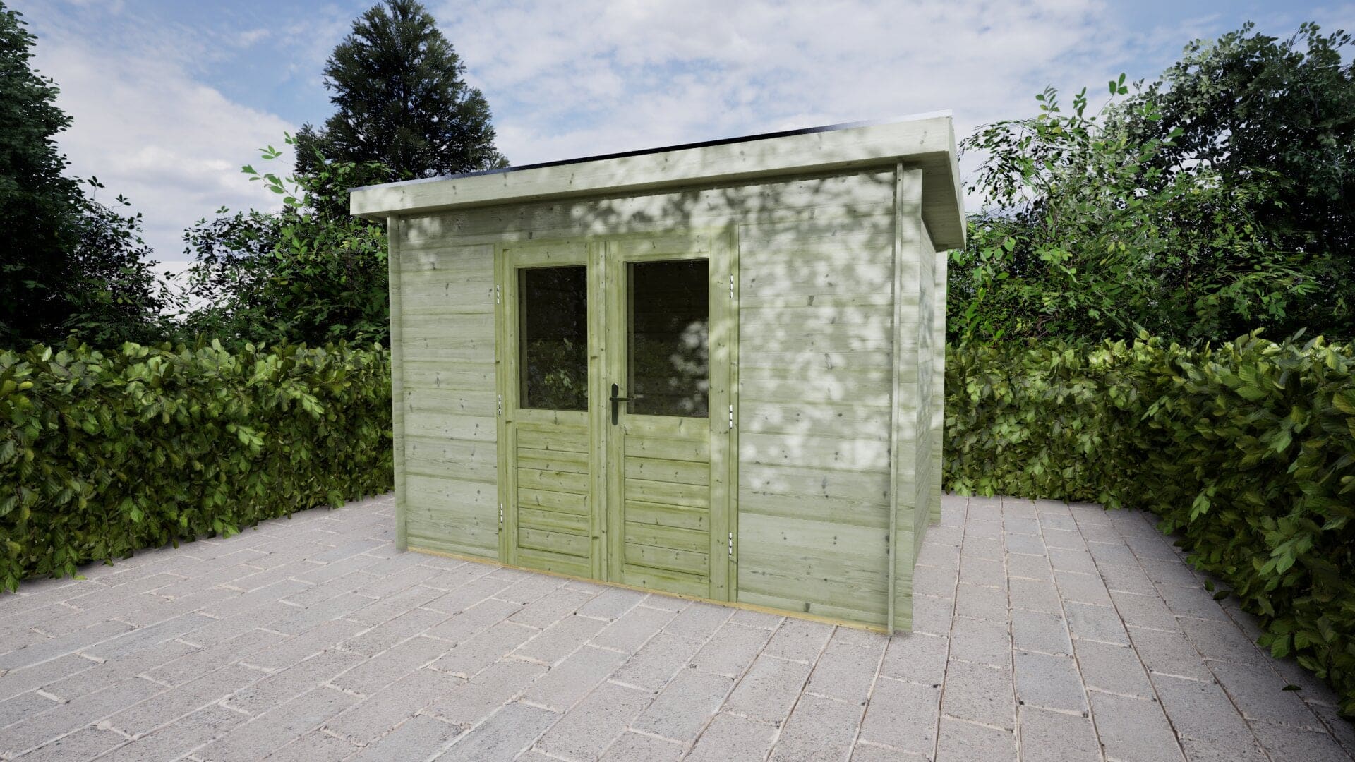 Blokhut Magnolia 300x200 Keteldruk geïmpregneerd | Inclusief EPDM, fundamentbalken en bezorging!