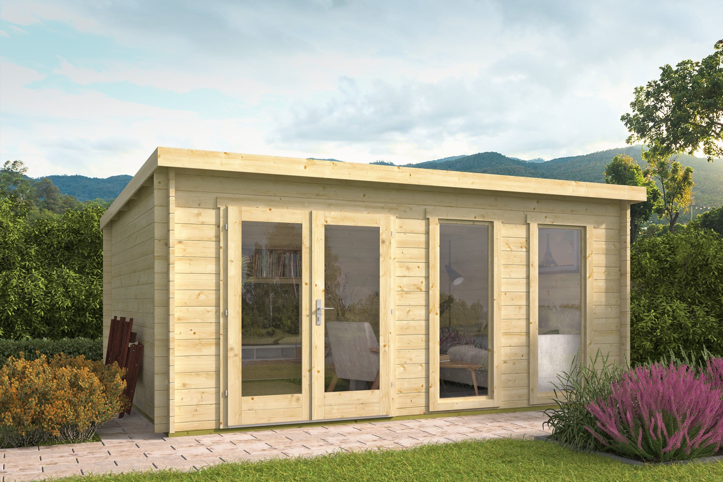 Blokhut Annabel | Inclusief fundamentbalken, easyroofing, startset en bezorging!