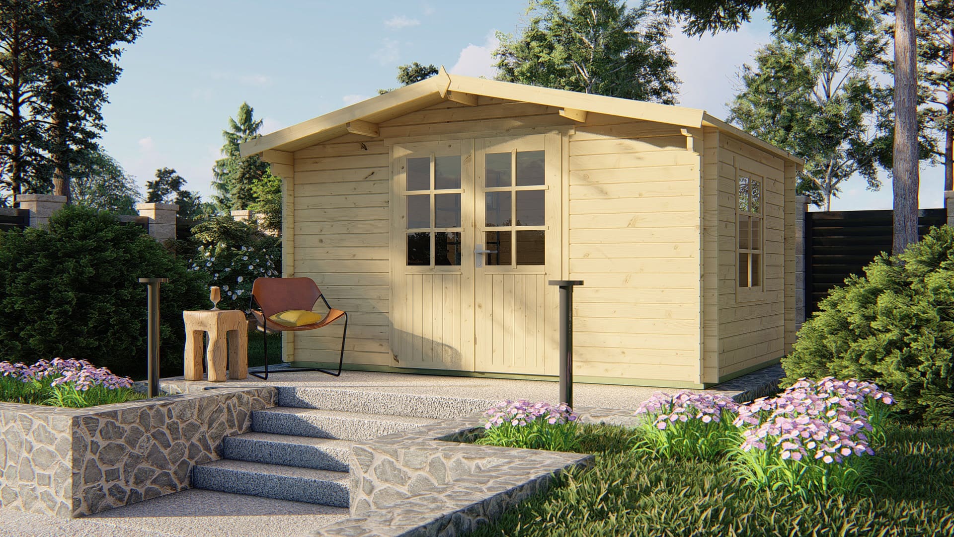 Blokhut Dyre | Inclusief fundamentbalken, shingles, startset en bezorging!
