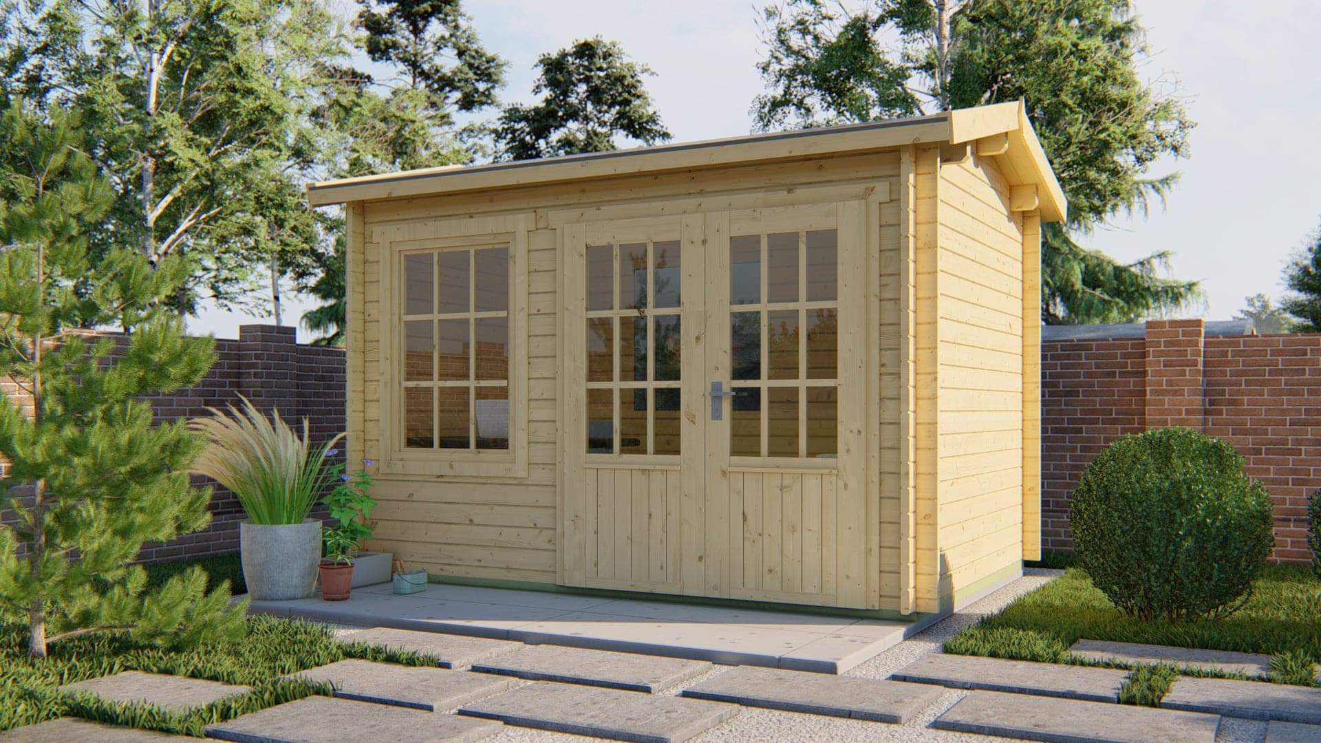 Blokhut Daisy | Inclusief fundamentbalken, shingles, startset en bezorging!