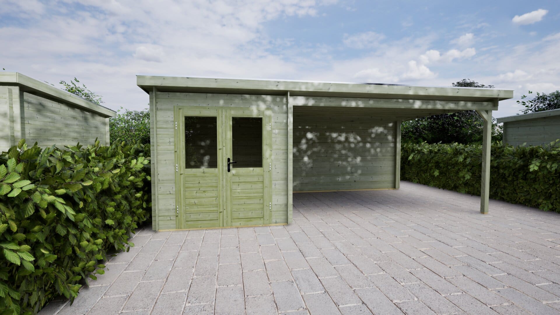 Blokhut Roosmarijn 200x300 + 400 Keteldruk geïmpregneerd | Inclusief EPDM, fundamentbalken en bezorging!