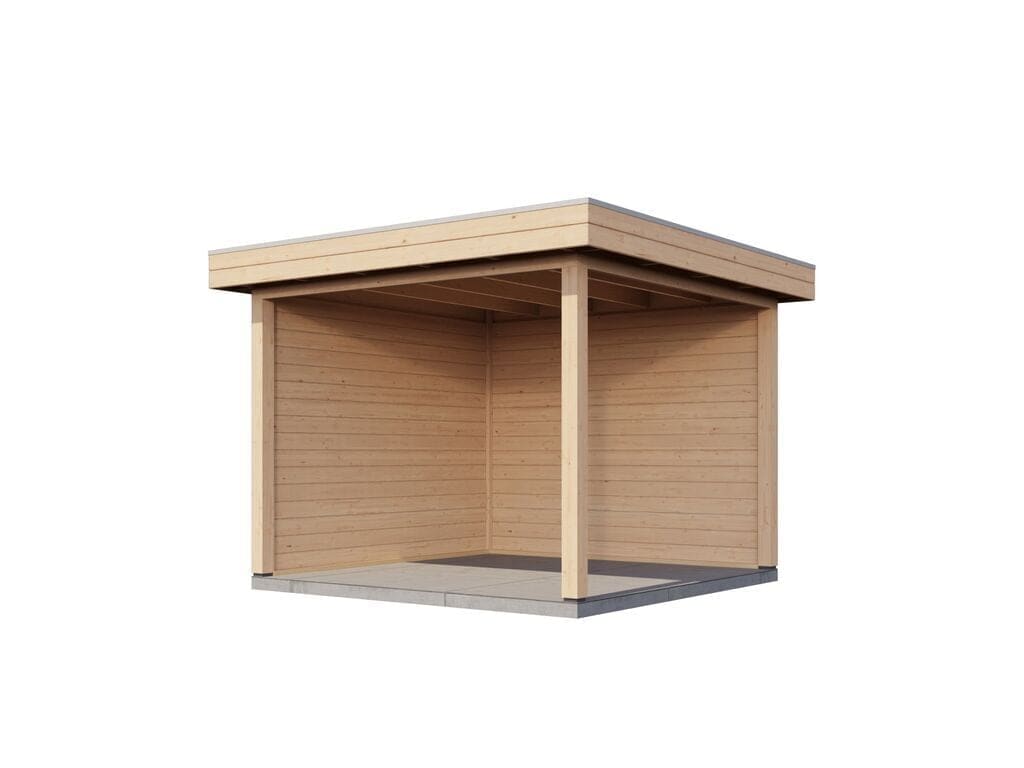 Lugarde Select Veranda Almelo 300x300cm - 28mm - Plat dak - Onbehandeld