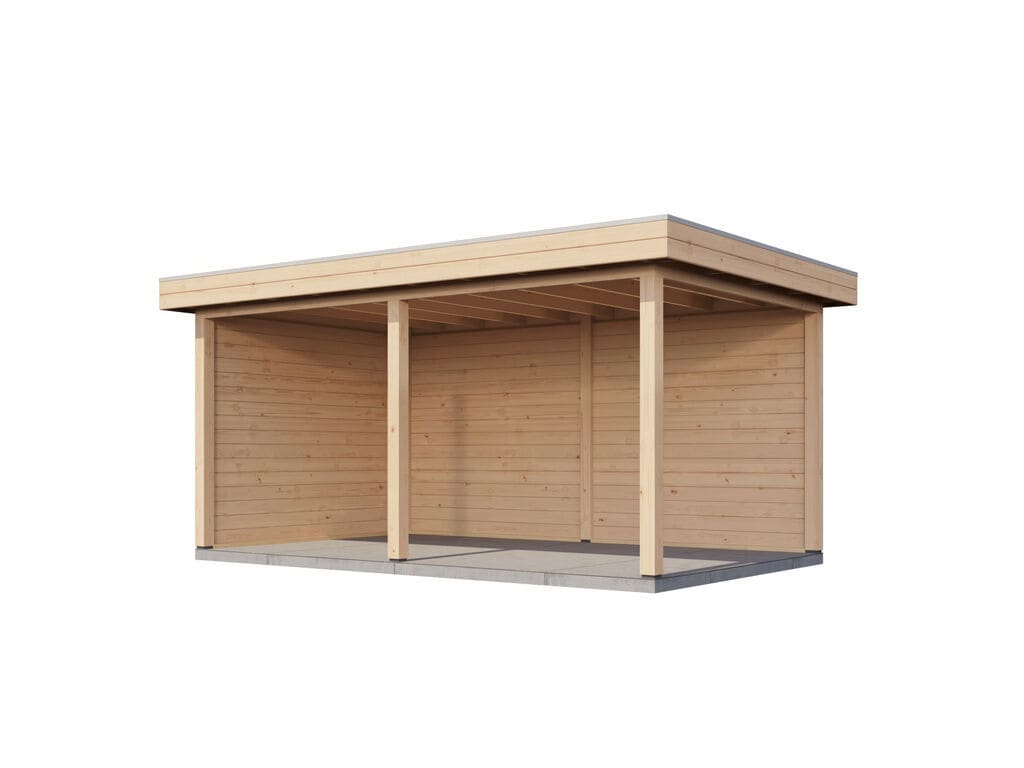 Lugarde Select Veranda Montfoort 488x300cm - 28mm - Plat dak - Onbehandeld