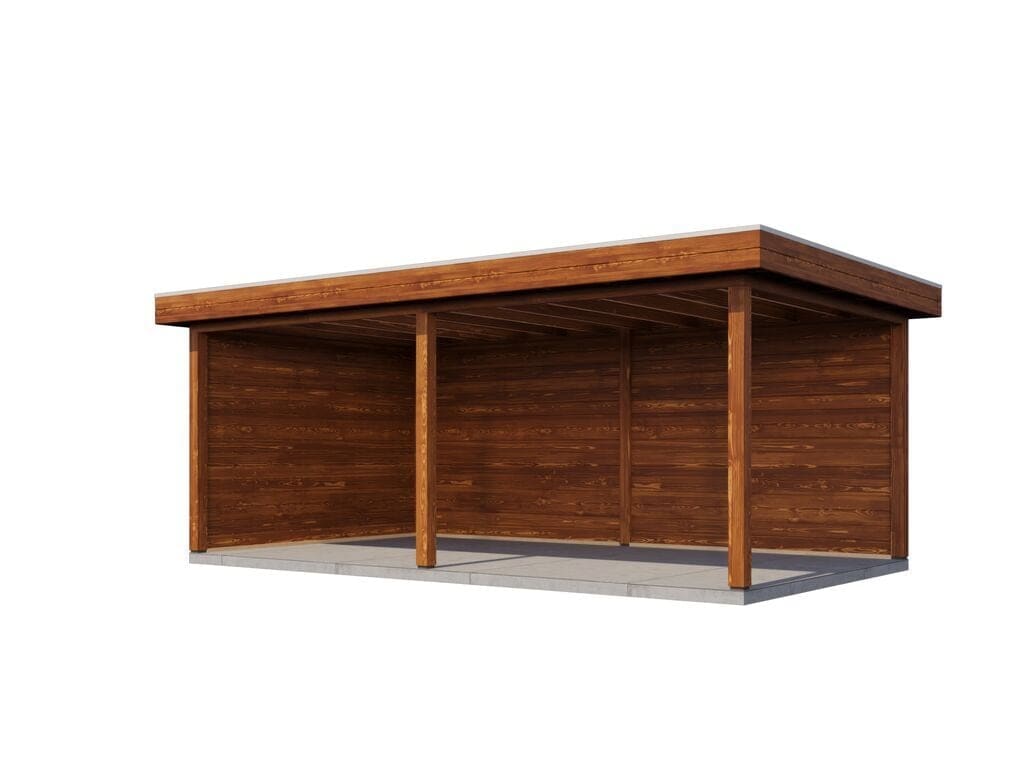 Lugarde Select Veranda Vlissingen 588x350cm - 28mm - Plat dak - Behandeld