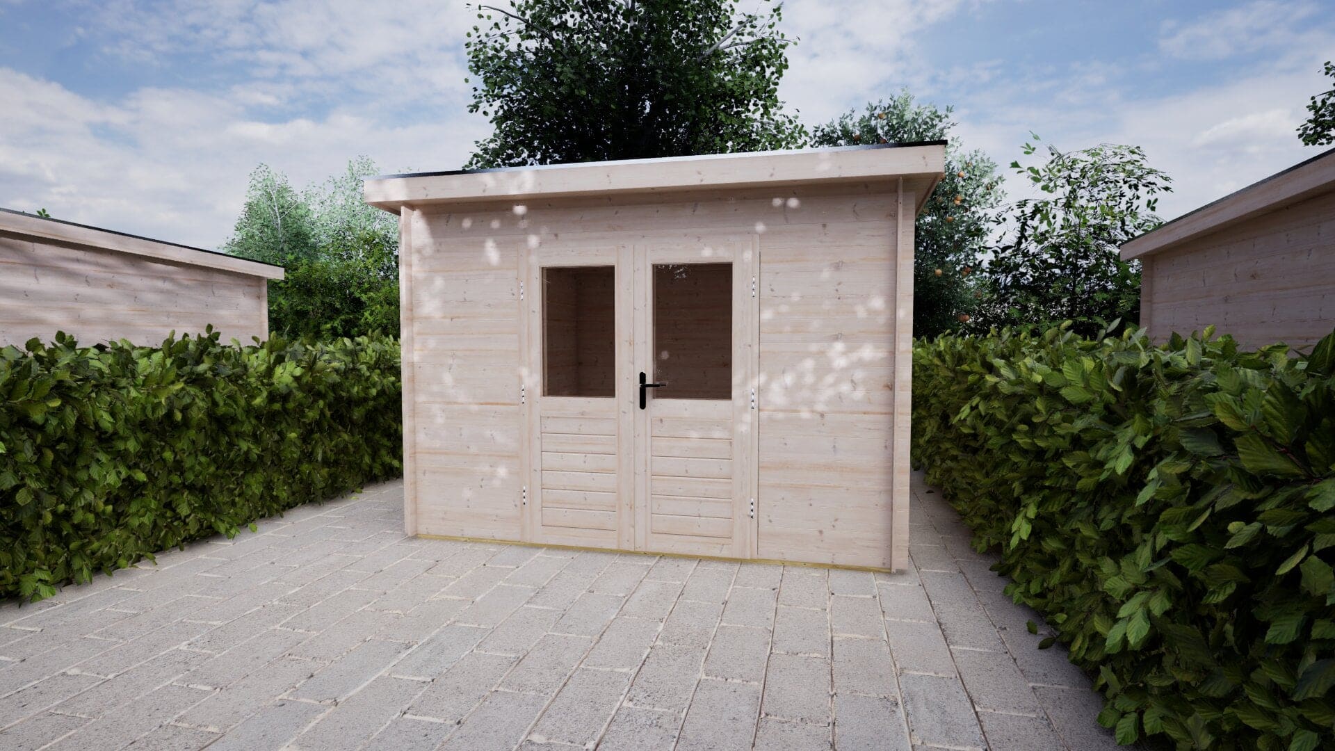Blokhut Zonnebloem 300x300 | Inclusief EPDM, fundamentbalken en bezorging!