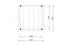 Douglas Overkapping Budget 300x300 - Outback - OBDE300300 - 300x300