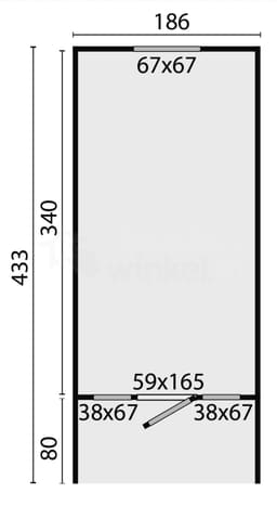 blokhut Western wagen - Tuindeco - 40.0154 - 186x433