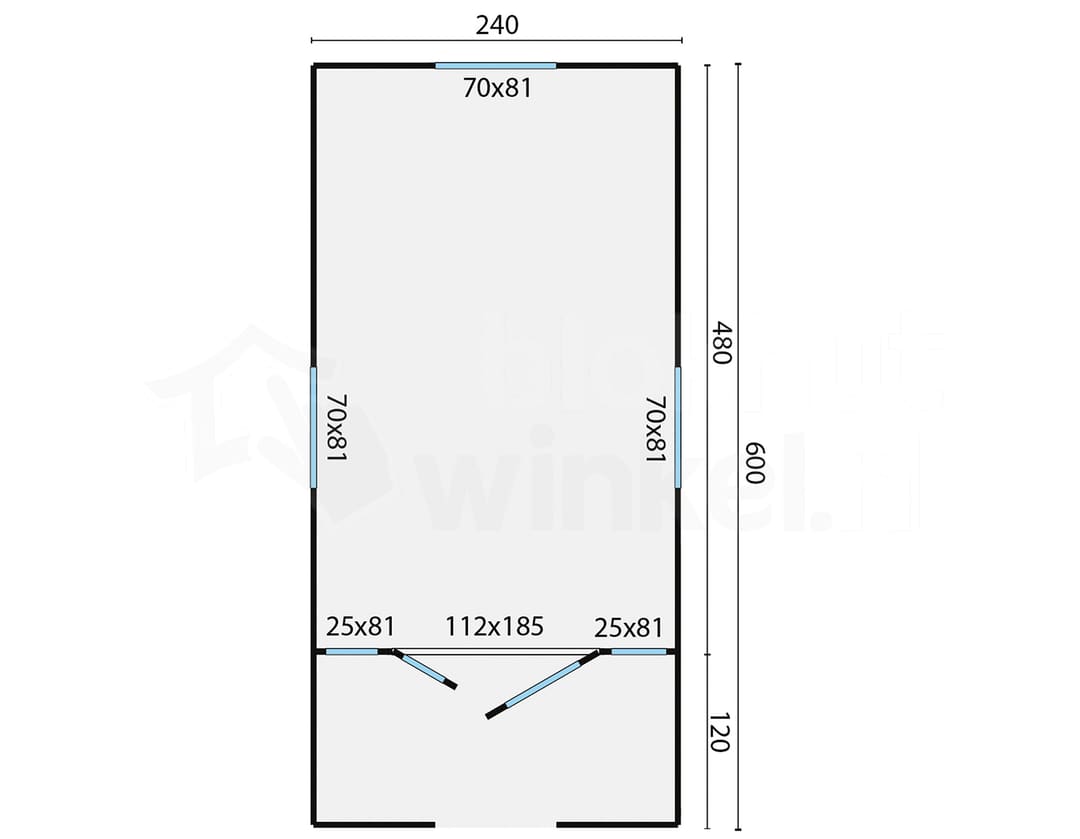 blokhut Pipowagen L - Tuindeco - 40.0170 - 240x600 blokhut Pipowagen L - Tuindeco - 40.0170 - 240x600