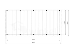 Douglas Overkapping Budget 850x400 - Outback - OBDE850400 - 850x400