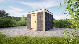 Actie Douglas Tuinhuis 300x300cm volhouten deur